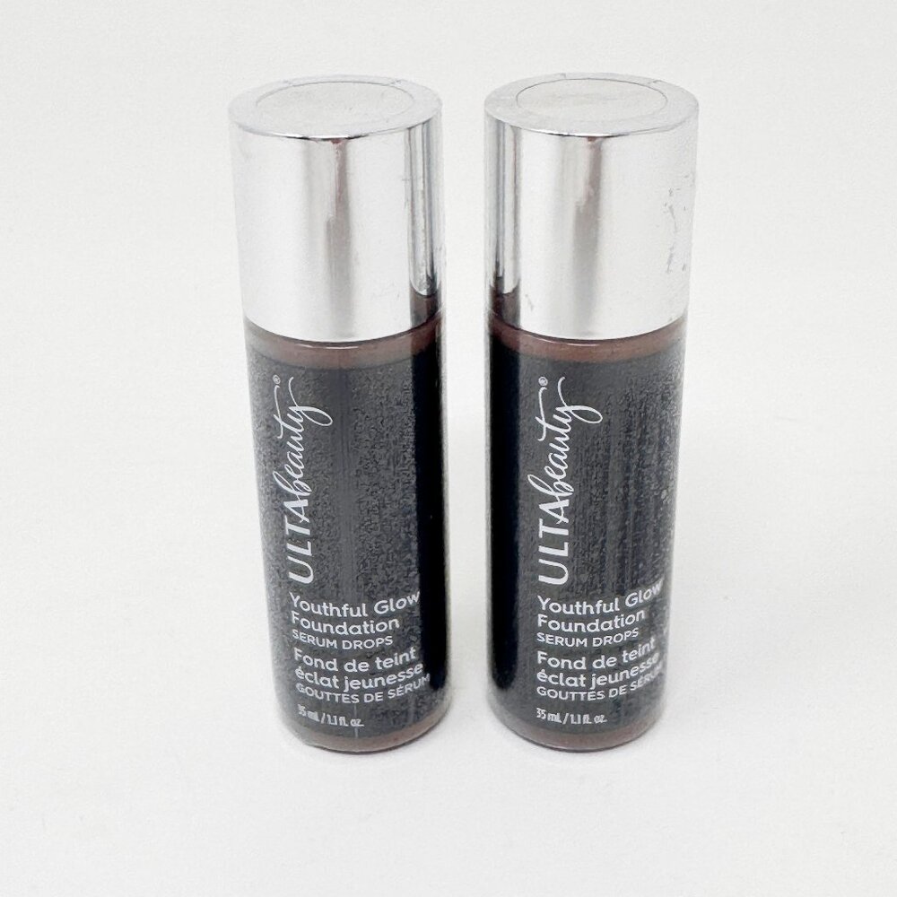 Lot of 2 - Ulta TAN WARM Beauty Youthful Glow Foundation Serum Drops NEW SEALED